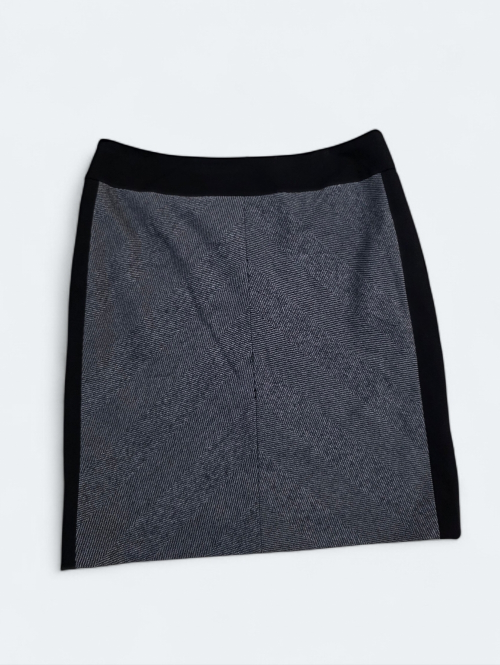 Antonio Melani Colorblock Slimming Pencil Skirt - Gray & Black - Size 8